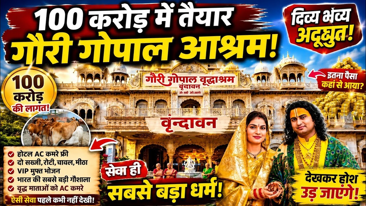 गौरी गोपाल आश्रम वृंदावन अनिरुद्ध आचार्य | भोजन का समय, और कैसे यहाँ आए | Vrindavan संपूर्ण जानकारी