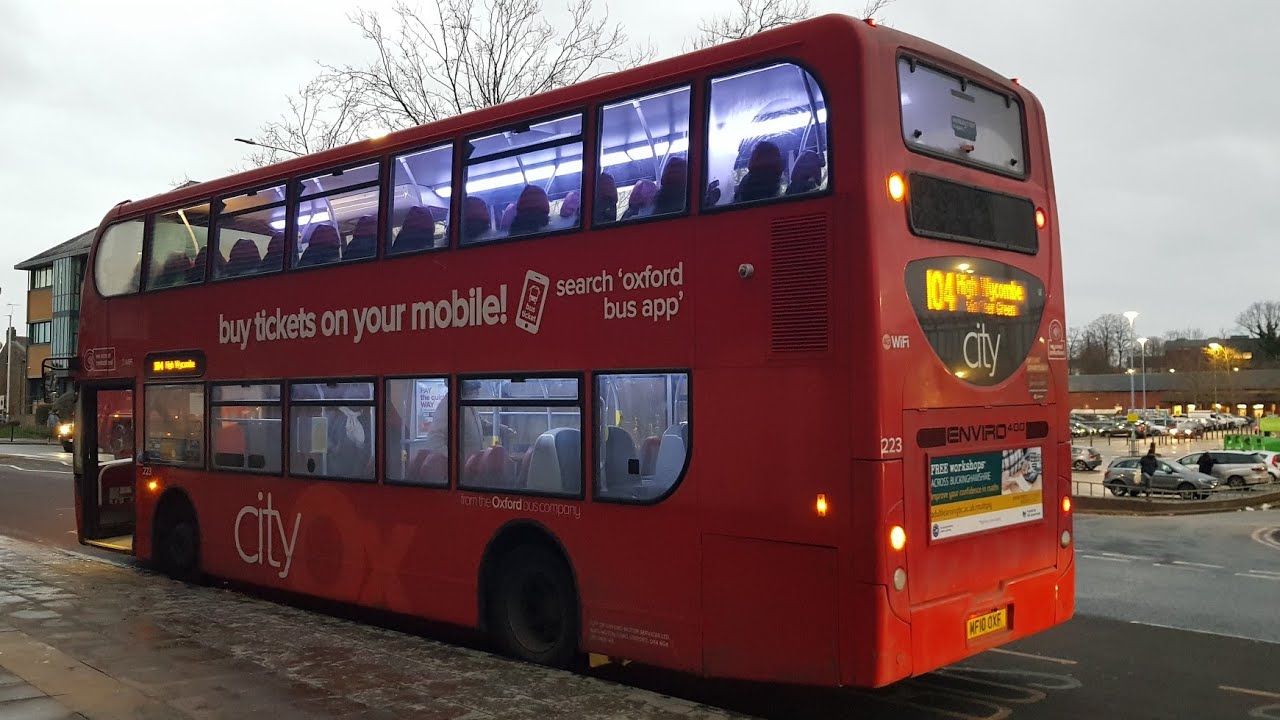 Full Ride: Bus Route 104 Uxbridge - High Wycombe. Carousel OxCity Scania Enviro400 223 (MF10 OXF)