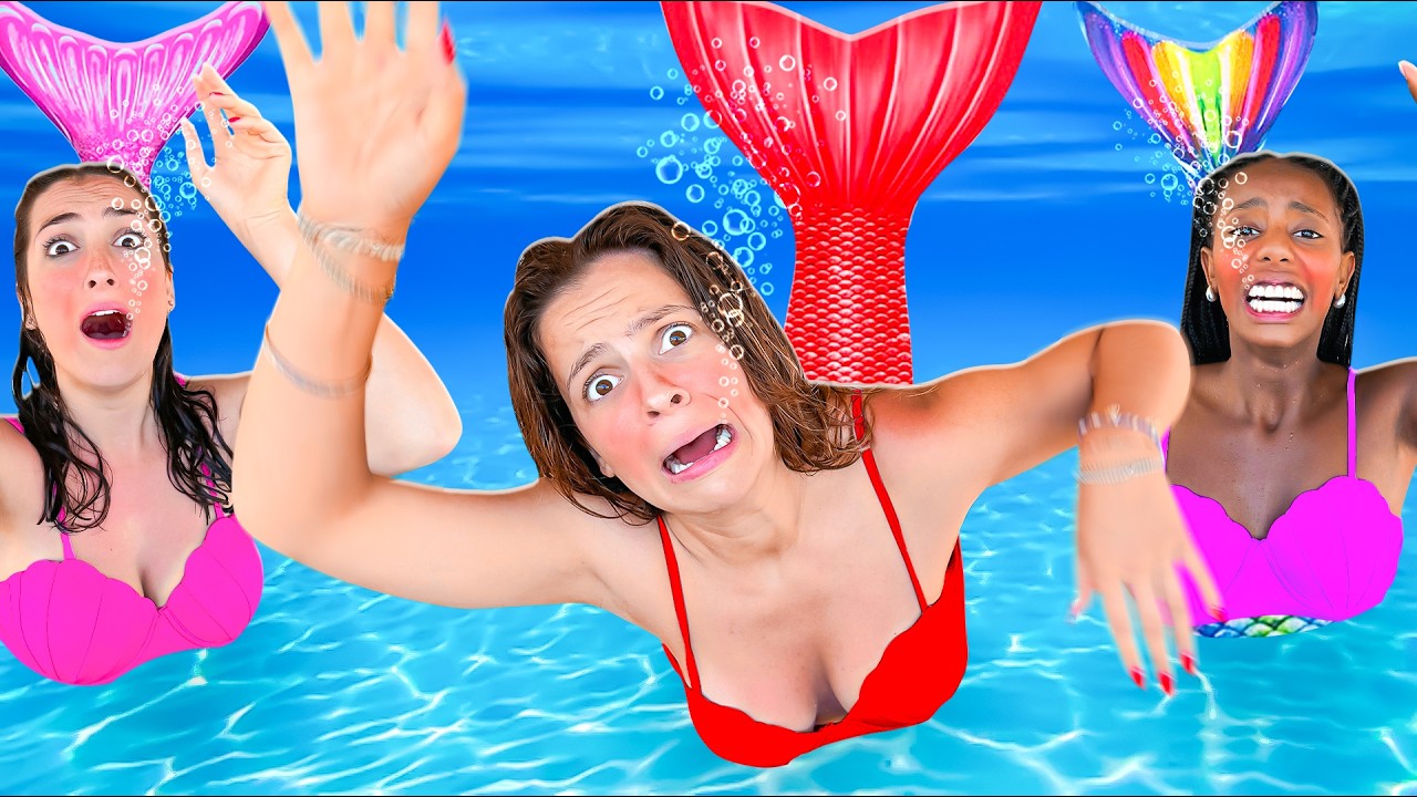 NINNA E LE SUE AMICHE SIRENE NON SANNO PIÙ NUOTARE! Lezioni di Nuoto🧜‍♀️