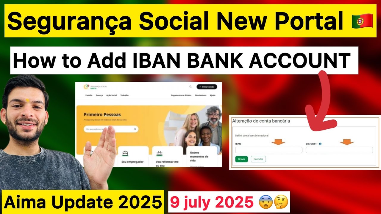 Portugal (Social Security 2025 New Update) AIMA | HOW TO ADD IBAN/BANK ACCOUNT #socialsecurity