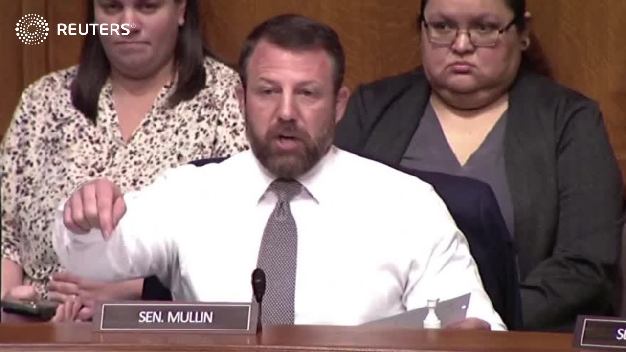 Senator Markwayne Mullin challenges Teamsters president to fistfight during hearing