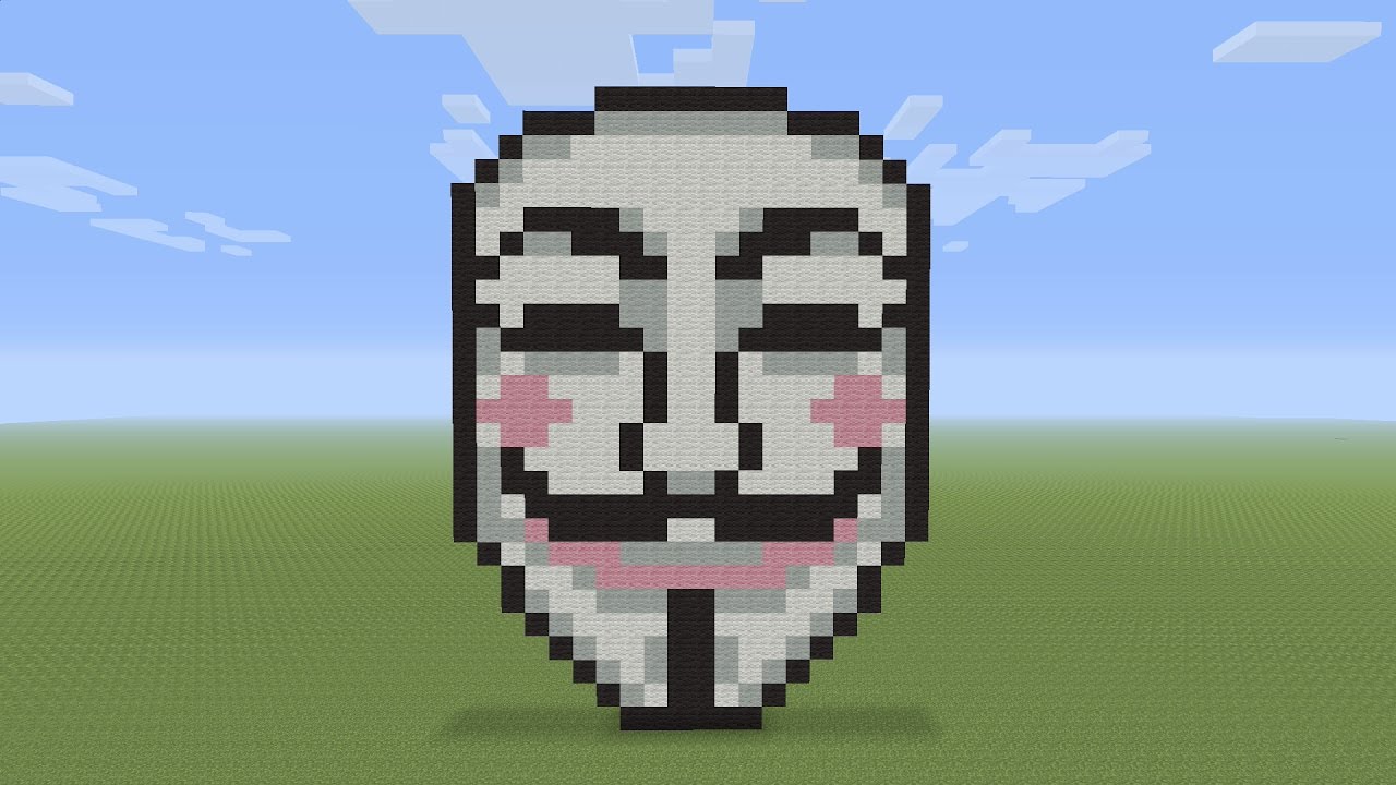 Minecraft Pixel Art - Anonymous Mask