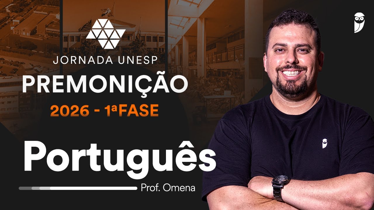 Premonição UNESP 2026 1ª Fase - Português com prof. Tiago Omena