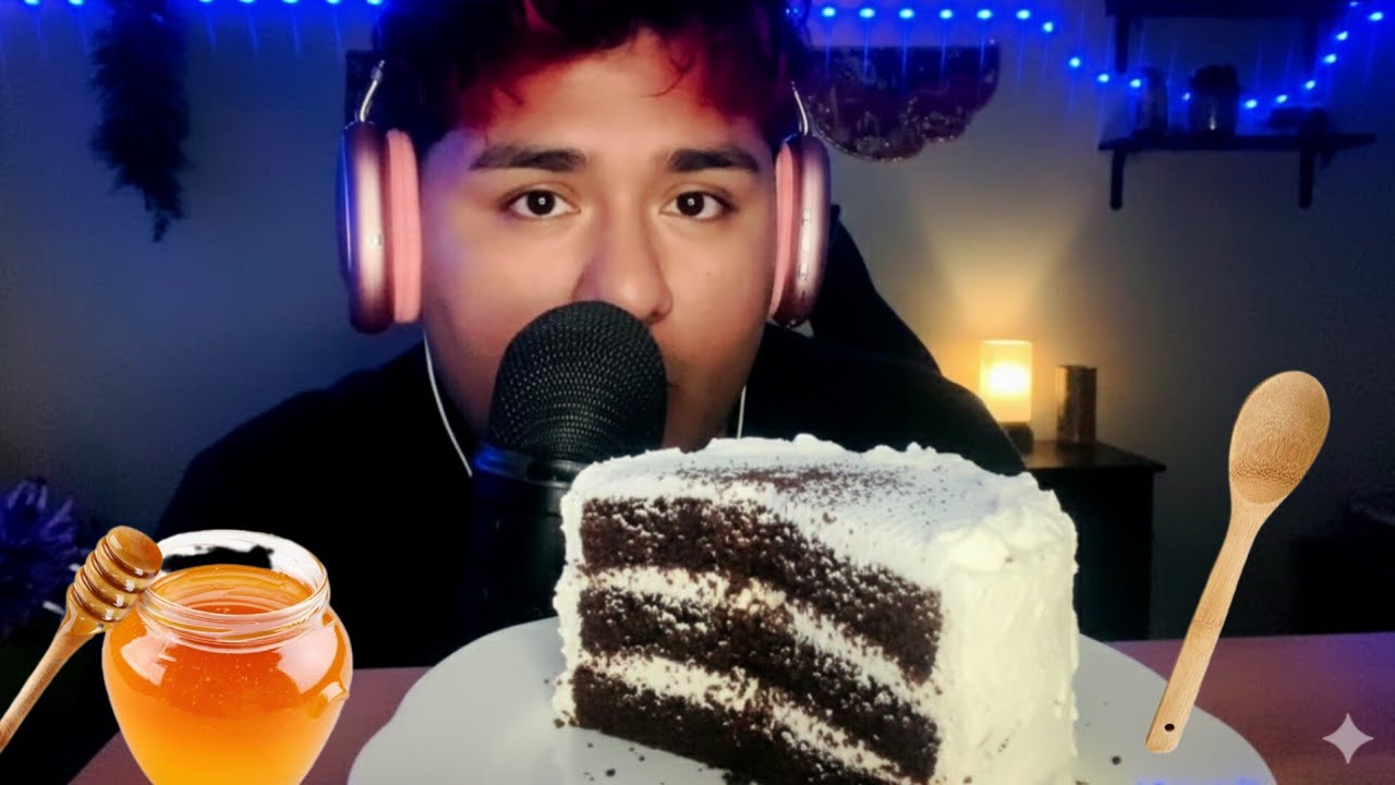 ASMR ESPAÑOL COMIENDO TORTA +TRIGGERS + VISUALES 