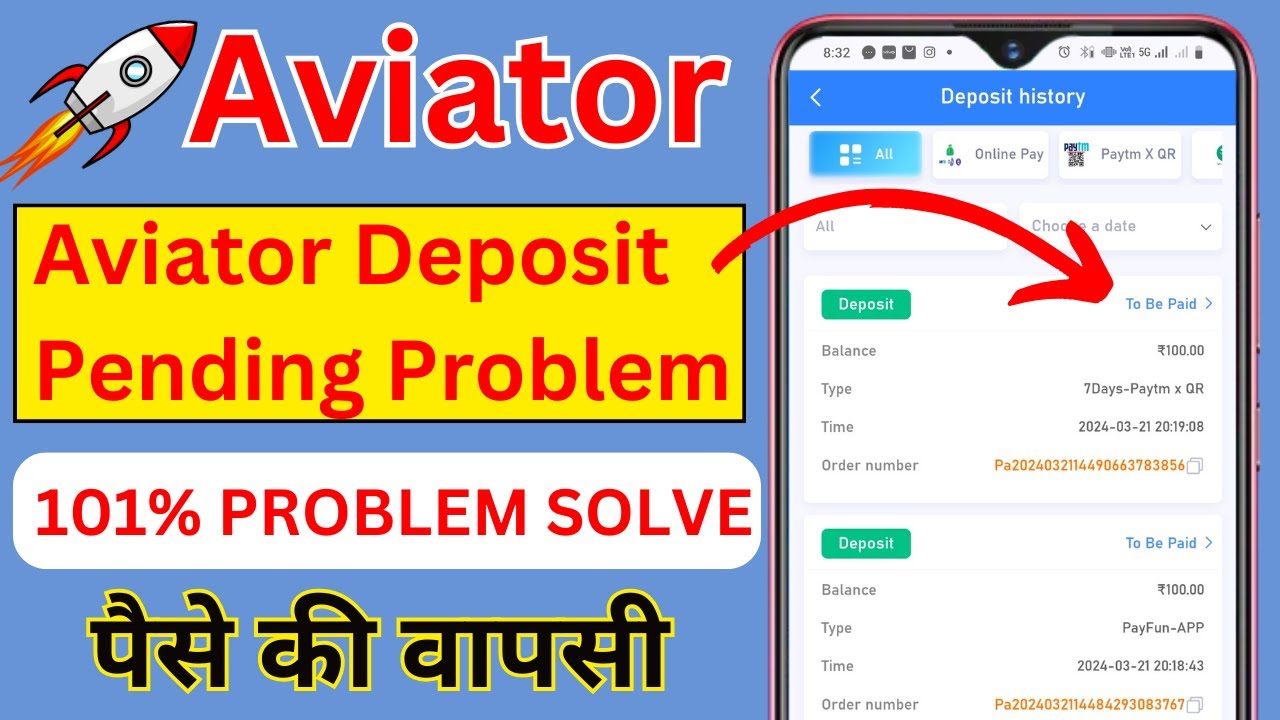 Aviator Deposit Pending Problem | Aviator Deposit Not Received