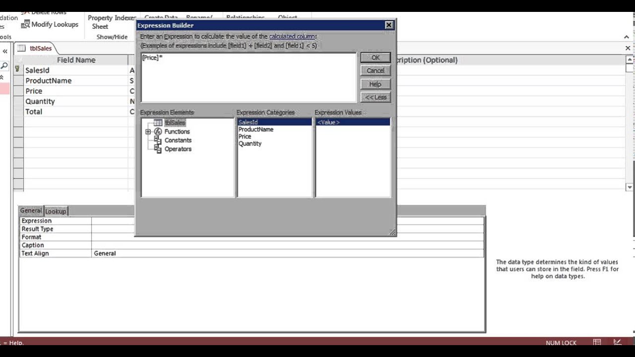 Microsoft Access 2013/2016 pt 2 (table pt 2)