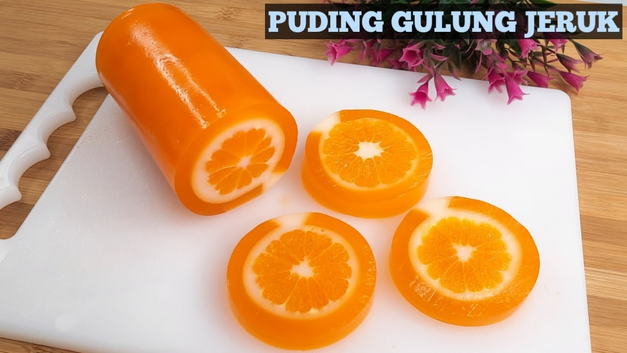 DI BUAT GULUNG SEMUDAH INI BIKINNYA, HASILNYA CANTIK BANGET!!PUDING AGAR-AGAR JERUK