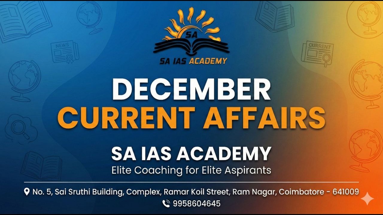 TNPSC current affairs class december 2025 -Part 1