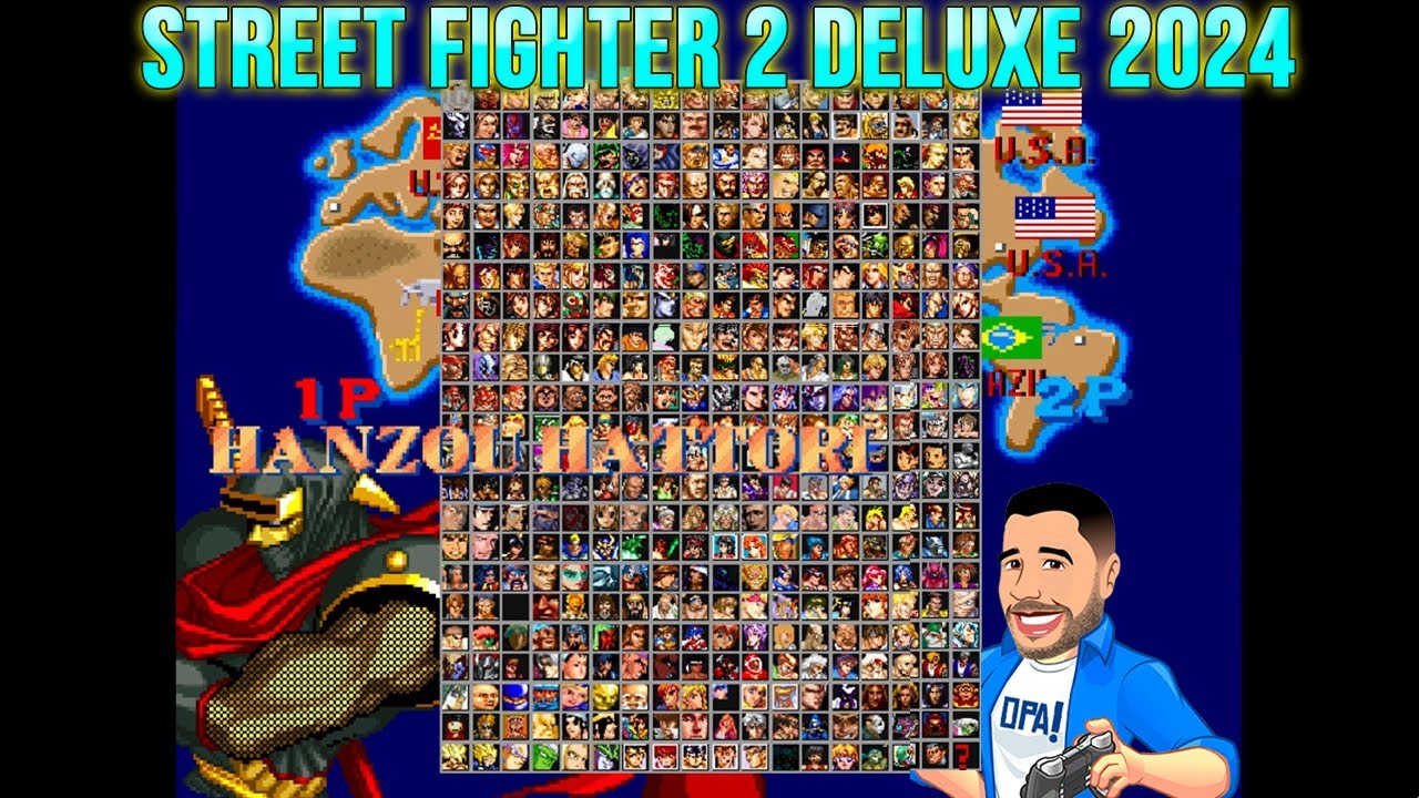 Street Fighter 2 Deluxe 2024 - Jogando com Hanzou Hattori - Roda em PC fraco.