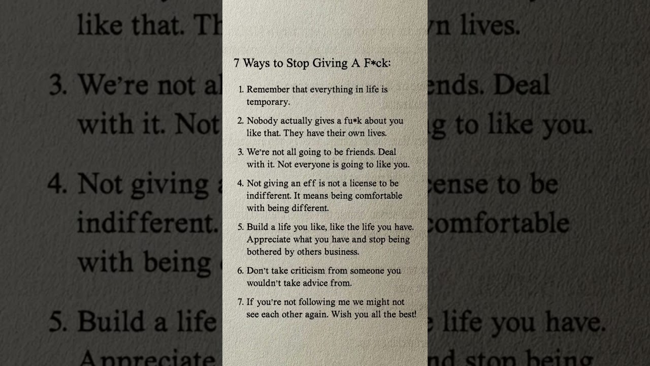 7 Rules to Stop Caring What Others Think