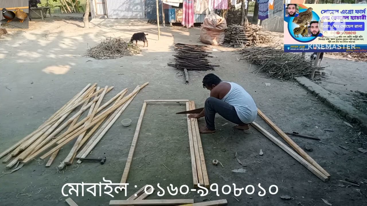 ৫০০ কোয়েল পাখির খাঁচা কাঠ দিয়ে তৈরি করলাম। কোয়েল পাখির খাঁচা তৈরী পার্ট (১)