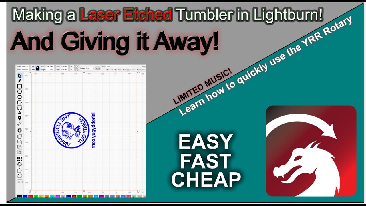 🍺 Engraving a Tumbler on a Hobby Laser the Easy Way!
