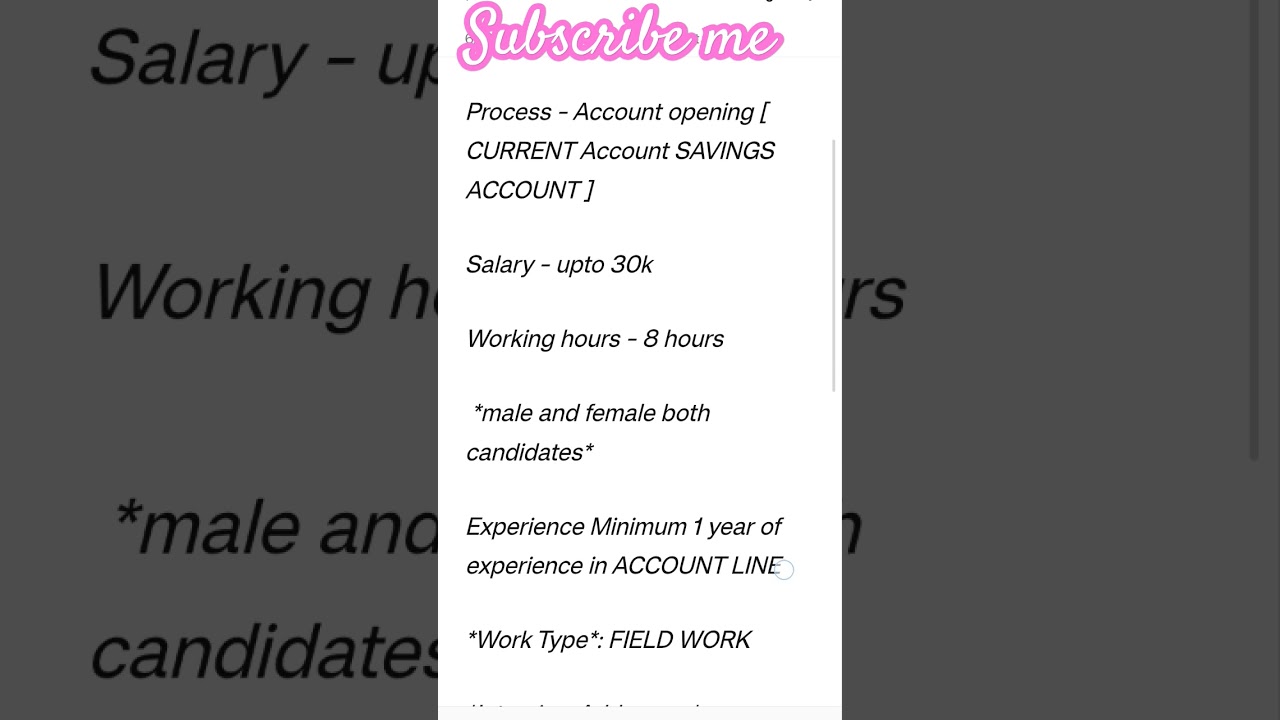account opening job #ytshorts #jobskaro #sorts #job #delhijobs #viralshorts