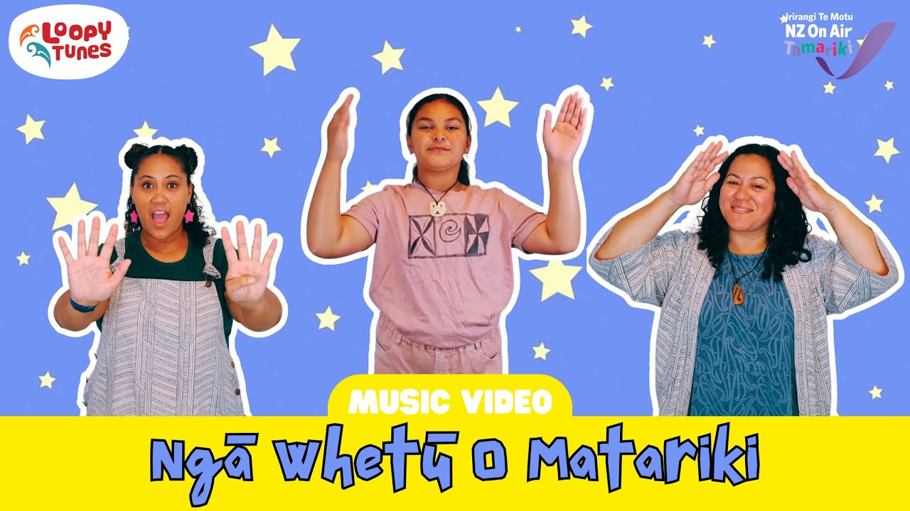 Ngā Whetū O Matariki | Matariki Stars | Bilinugal Māori | Kids Song | Counting | Actions