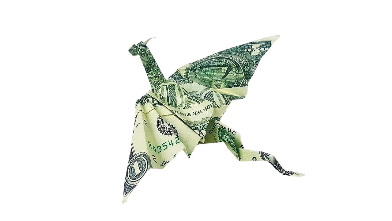 Money Origami Dollar Dragon Tutorial - Step by Step