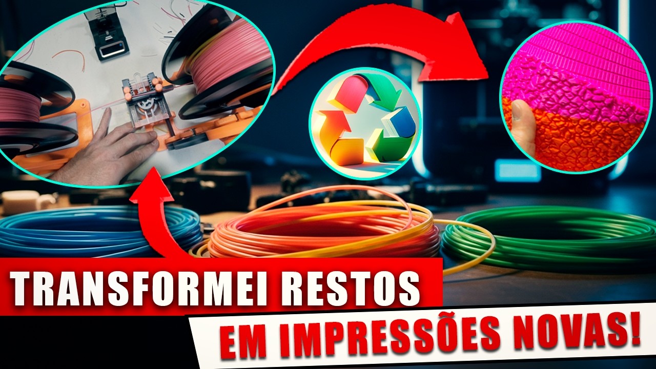 PARE de Jogar Fora Filamento 3D! Veja Como Reaproveitar Sobras e Economizar de Verdade!