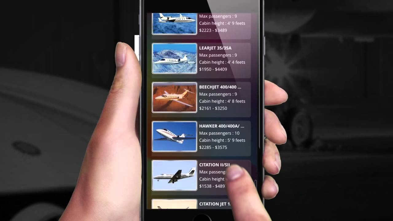 Mobile App for Private Jet FlightTime Air Charter