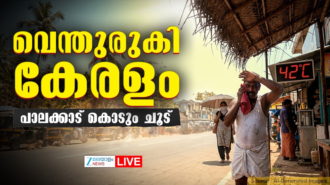 Live : Kerala Weather Today | Kerala Summer Rain | പാലക്കാട് കൊടും ചൂട്  | Zee Malayalam News