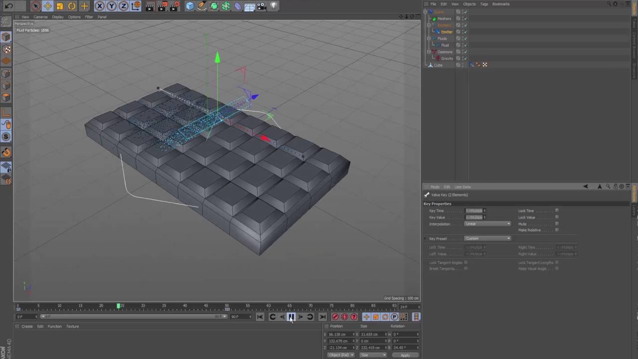 Tutorial - Your first simulation: Cinema 4D Your first simulation viscosity
