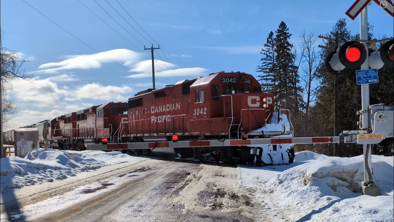 CPKC 3042 H08 at brown line Peterborough