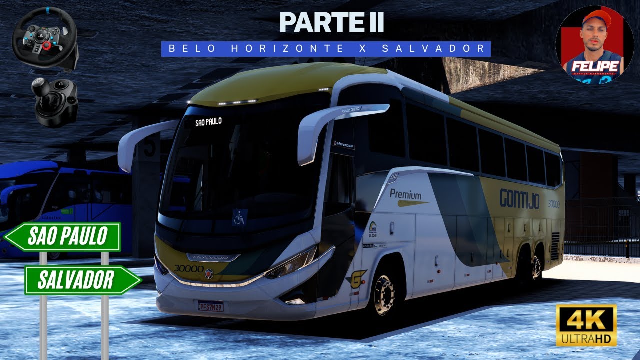 De: São Paulo Para: Salvador - Viação Gontijo - G8 1350 / ETS2 em 4K 60FPS