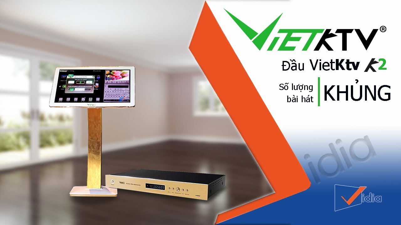Đập hộp đầu Karaoke vi t&iacute;nh Việt KTV K2 v&agrave; m&agrave;n h&igrave;nh cảm ứng 22 inches - Vidia 0902699186