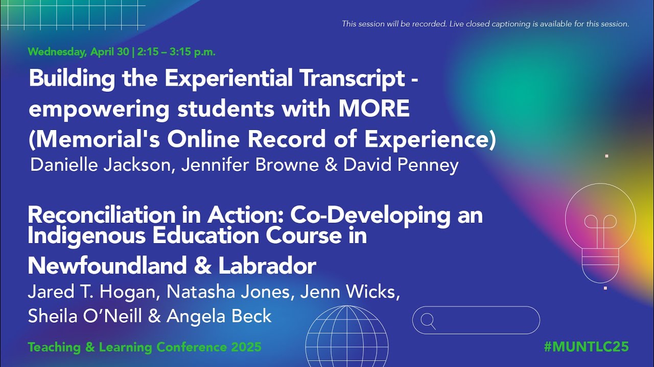 Concurrent Session 2 with Danielle Jackson and Jared T. Hogan (MUNTLC25)