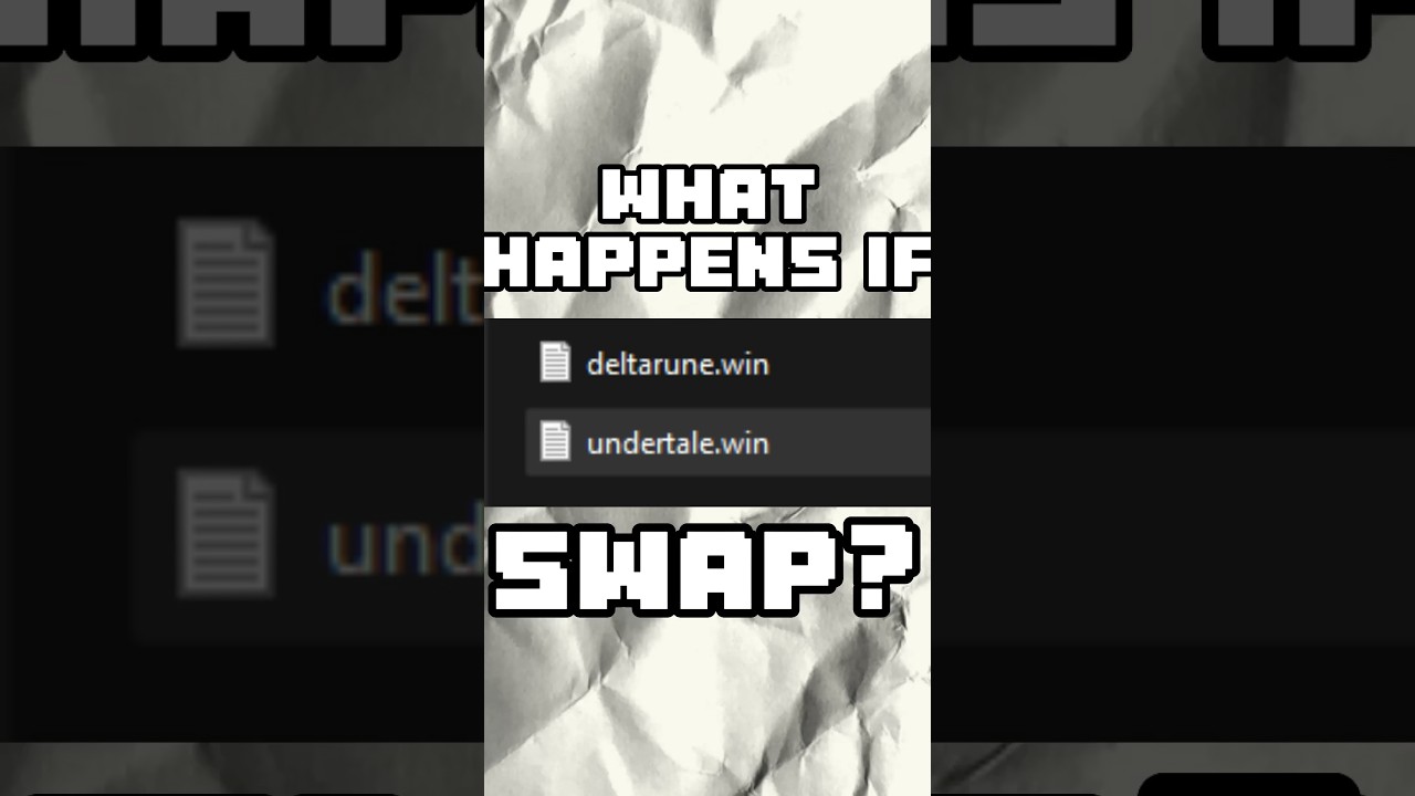WHAT HAPPENS IF YOU SWAP DELTARUNE/UNDERTALE FILES?!?#deltarune#undertale#ytshorts#theory#gamingfact