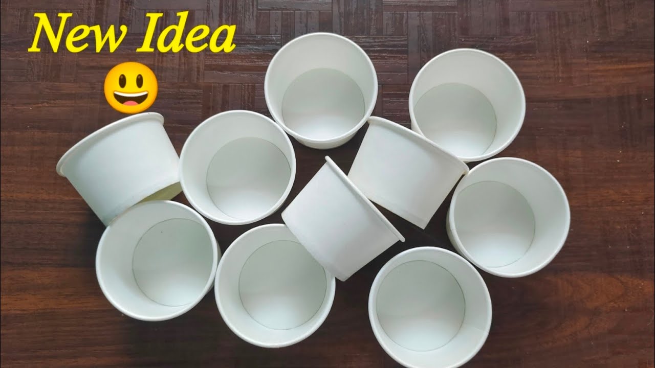 Paper Cup craft idea😃/நீங்களும் செஞ்சி வச்சிக்கோங்க /craft tamil