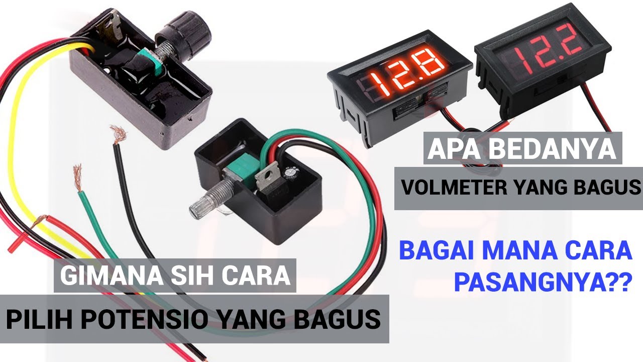 Cara memilih Potensio yang bagus dan Tutorial Pasang Potensio dan Voltmeter Sprayer Pertanian