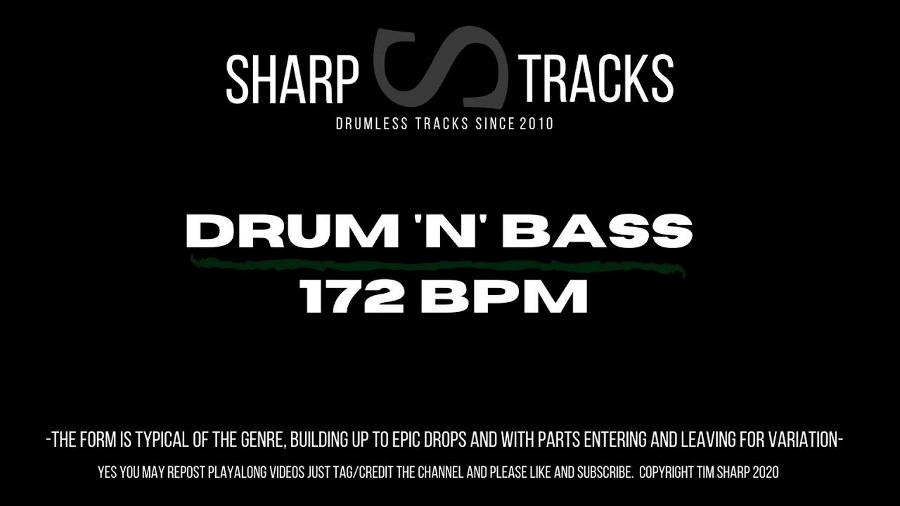 Drum and Bass Drumless Backing - play along 172BPM