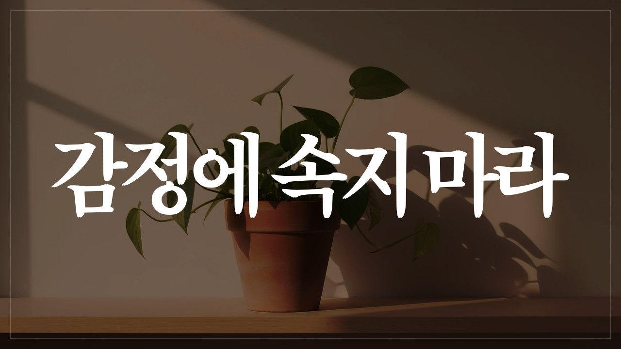왜 우리는 감정 하나에 무너질까 | 에픽테토스가 말한 마음의 중심