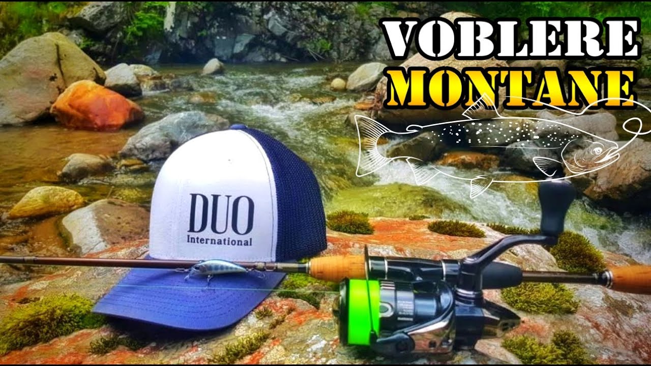 Pescuit la pastrav pe rau. Spinning cu voblere pe ape mici. Trout Fishing.