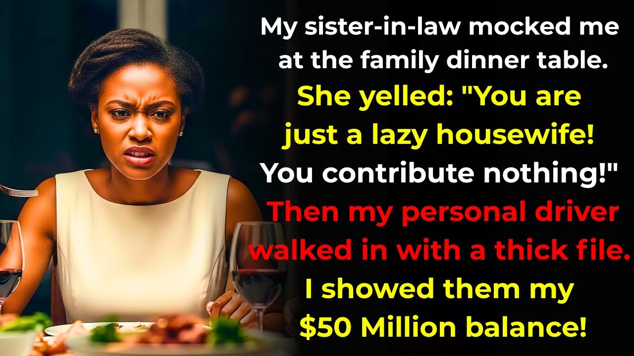 “You are just a useless housewife!” I was mocked at dinner. Brenda yelled: You have no money! Then..
