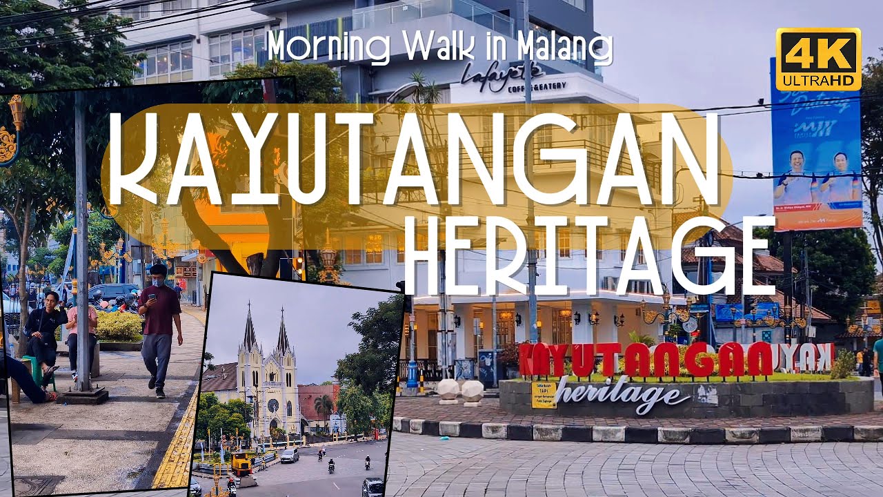 4K Morning Walk at Kayutangan Heritage Malang, Indonesia