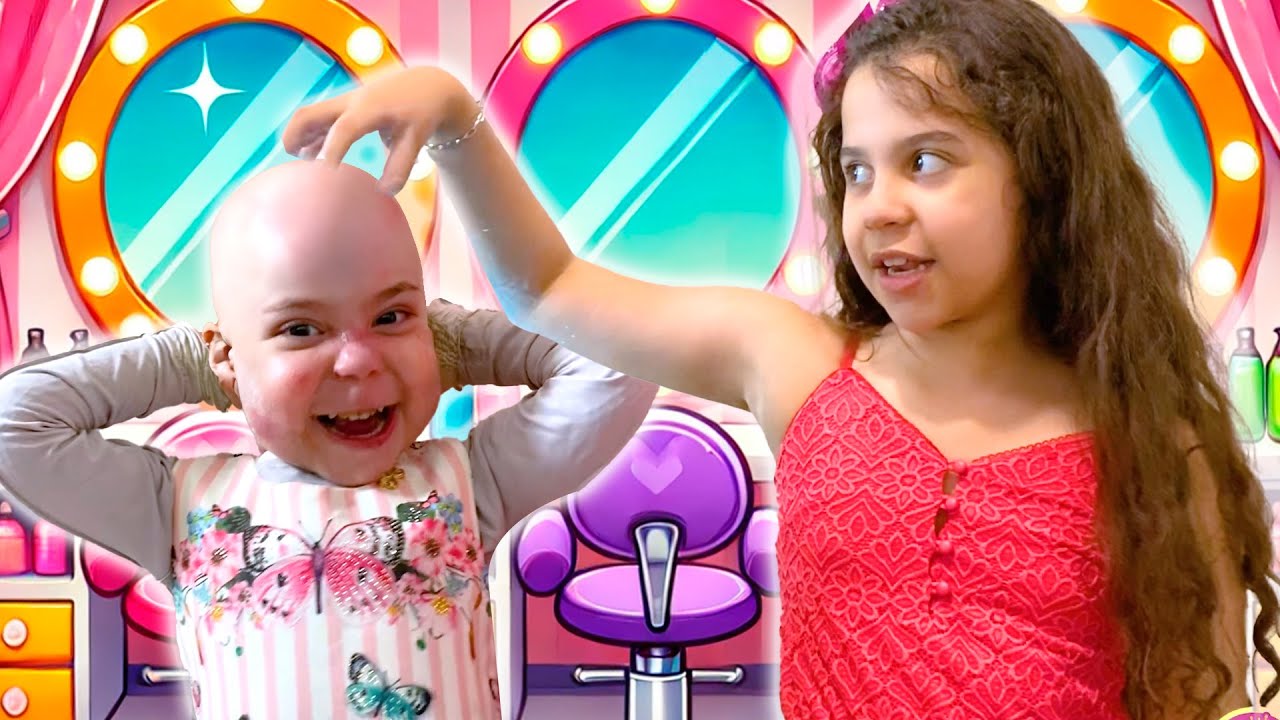 SARAH E ELOAH fingem brincar de SALÃO DE BELEZA histórias engraçadas PARA CRIANÇAS