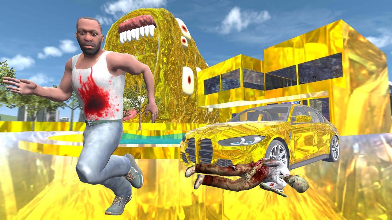 Franklin Vs Golden Train Eater - INDIAN BIKES DRIVING 3D