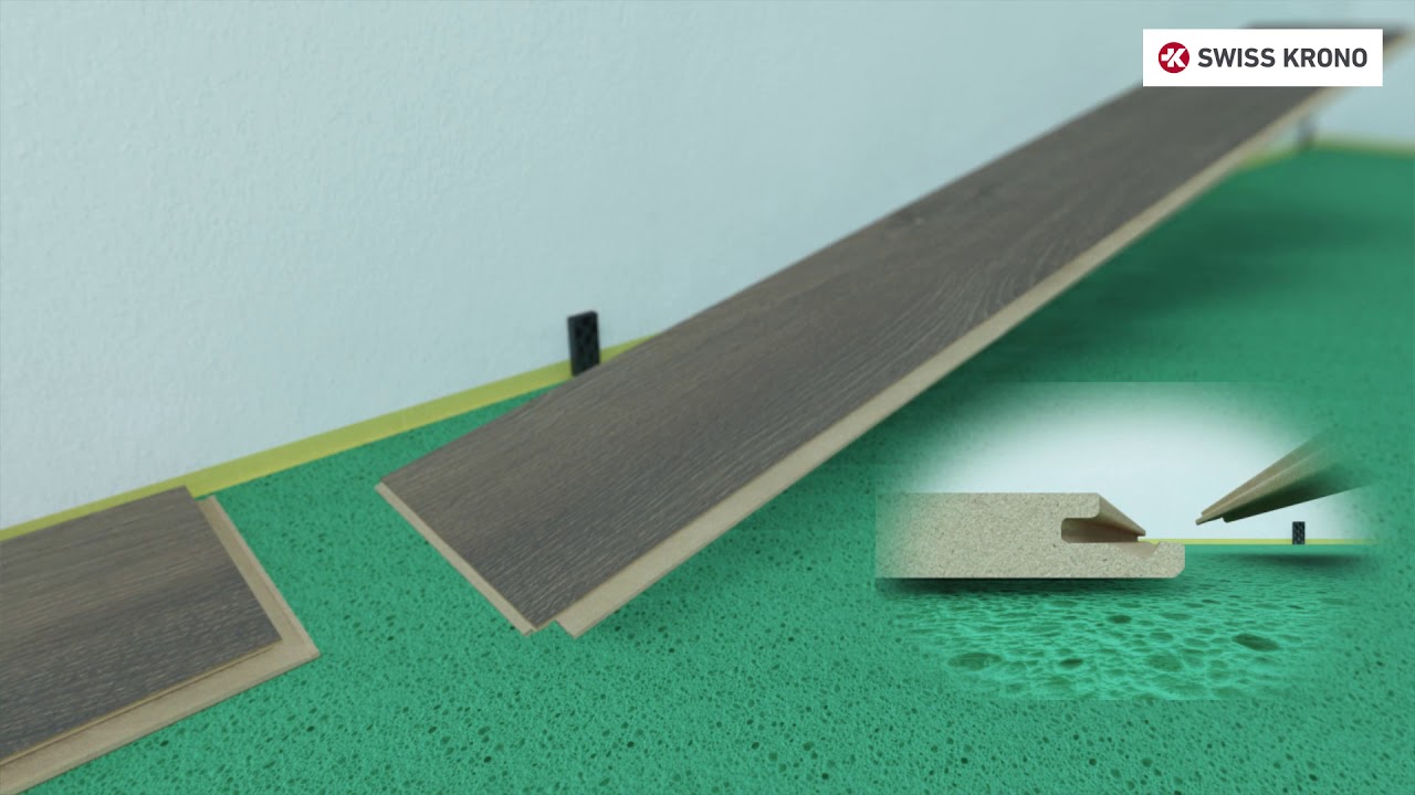 Układanie paneli podłogowych z zamkiem AQUA PEARL od SWISS KRONO  / AQUA PERL flooring installaition