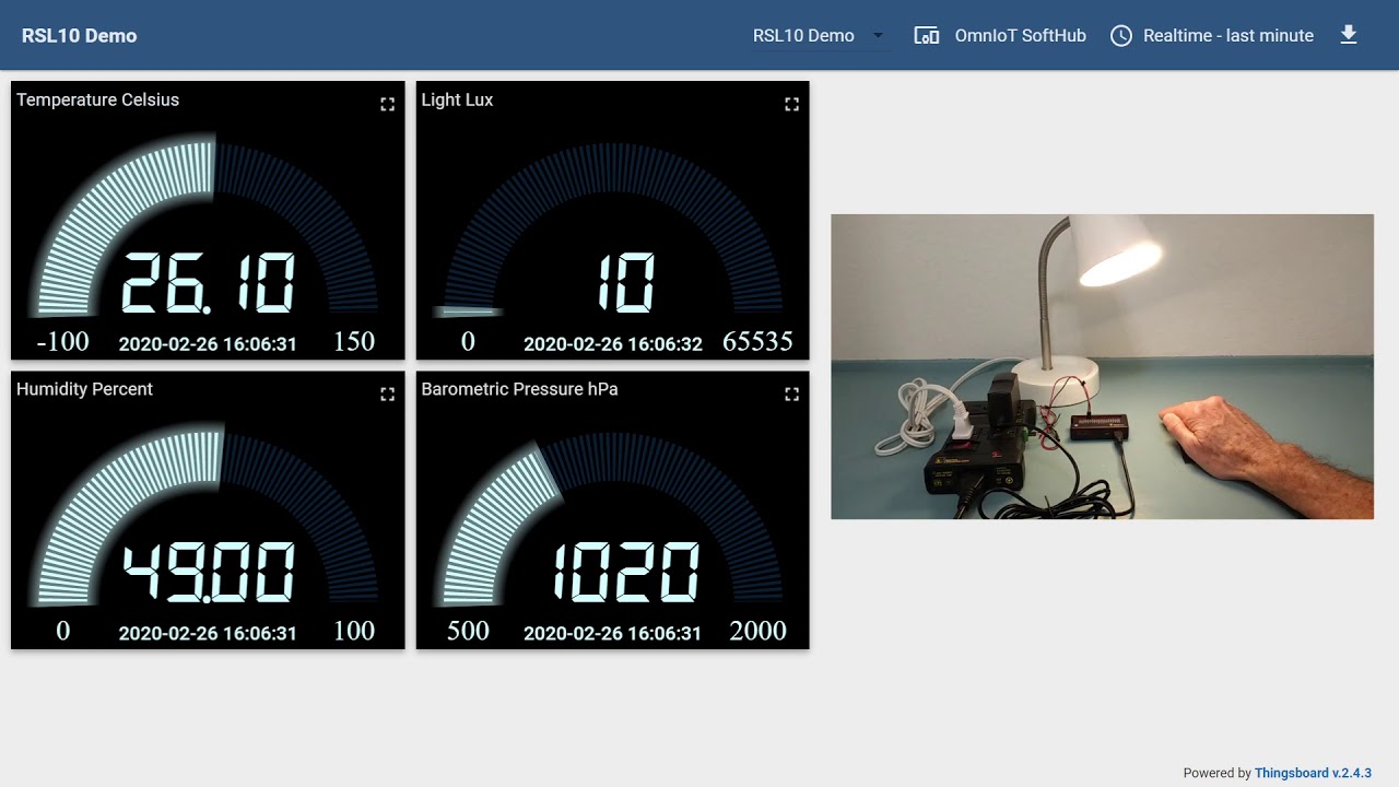 Using the ON Semiconductor RSL10 Multisensor with the OmnIoT SoftHub