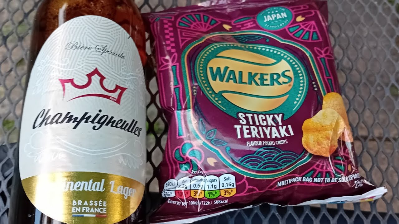 NEW WALKERS STICKY TERIYAKI FLAVOUR CRISPS TASTE OF JAPAN & ASDA CHAMPIGHEULLES LAGER summer 2025