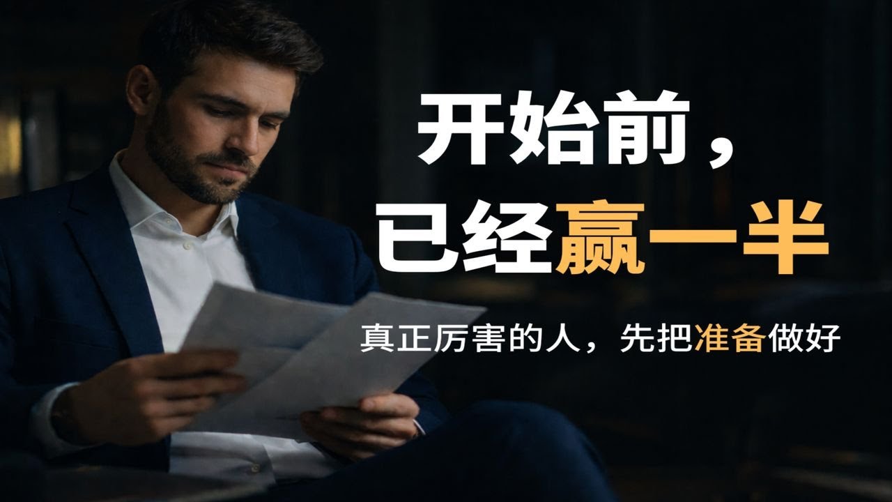 真正厉害的人，开始前就已经赢了一半【郑日纬 LouisTeh】