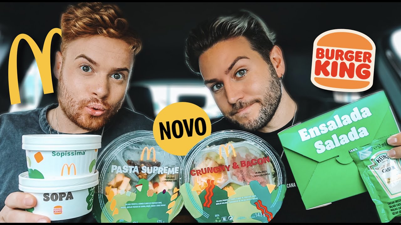 PROVÁMOS AS NOVIDADES & FAST FOOD SAUDÁVEL - McDonalds VS Burger King! 🍔