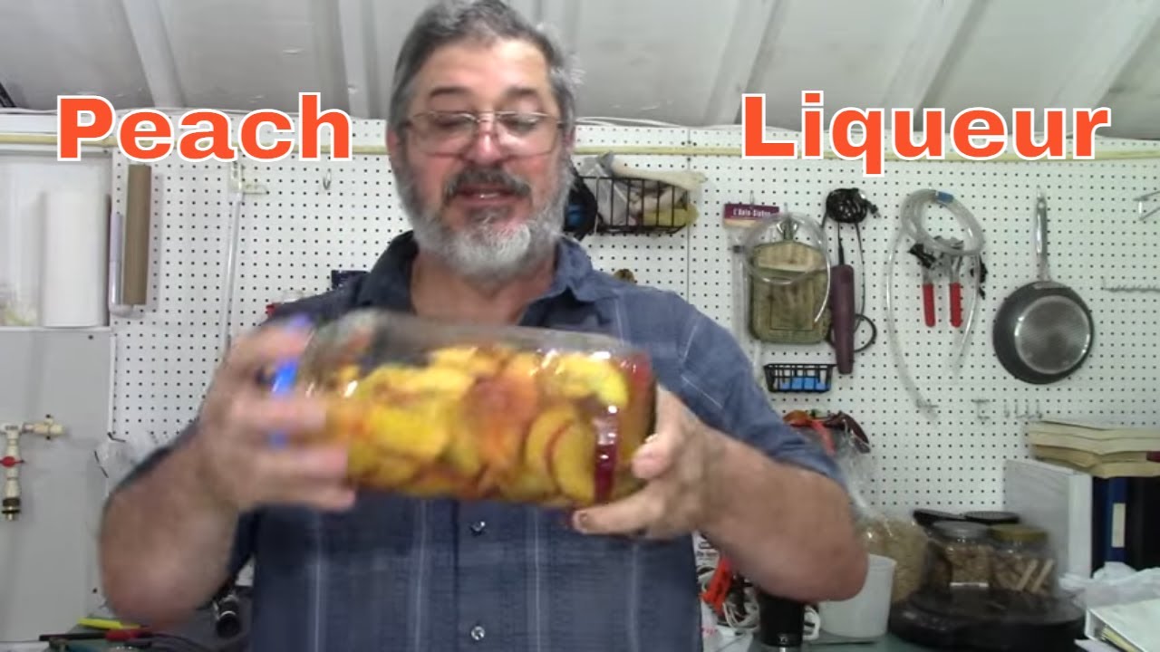 Home made Peach Liqueur