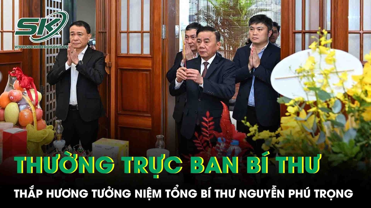 Thường trực Ban Bí thư Trần Cẩm Tú thắp hương tưởng niệm Tổng Bí thư Nguyễn Phú Trọng