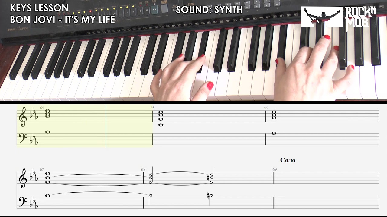 BON JOVI - IT'S MY LIFE (KEYS SYNTH LESSON)
