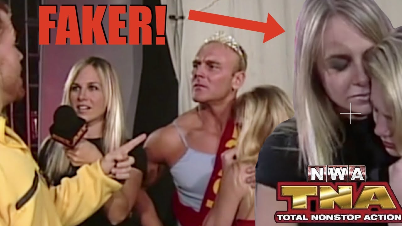 FAKE GUYS...AND GIRL-  NWA TNA MAKES THE HAWK HURL!