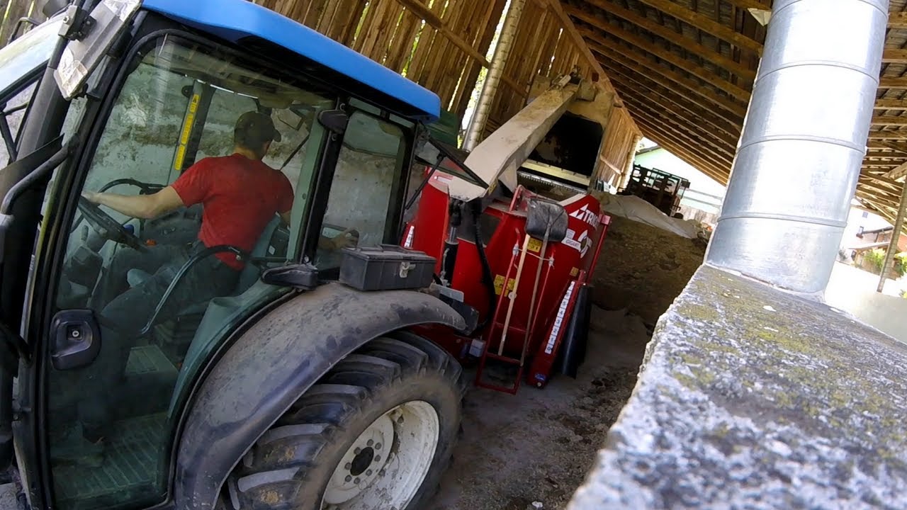 Making TMR for Dairy Cows | Mixing Cow Feed on a Small Dairy Farm
