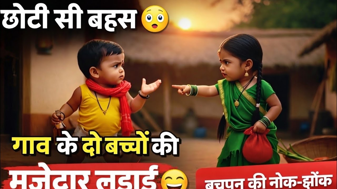 गाँव के दो पति पत्नी की मजेदार लड़ाई 😄 | Cute Village  Story