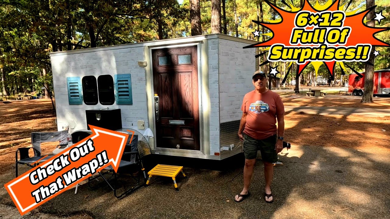 Possibly The Most Unique 6x12 Cargo Trailer Conversion Ever!! Gotta See!!!