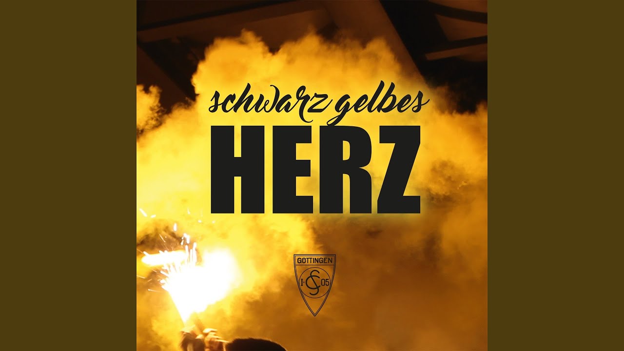 Schwarz gelbes Herz